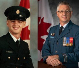 Departure with Dignity portrait of Major Darrell Condran after over 30 years of service taken in the 12 Wing Imaging Services Studio, Shearwater, Nova Scotia, Canada on 20 August, 2021.
Photo: Corporal Mitchell Paquette, 12 Wing Imaging Services